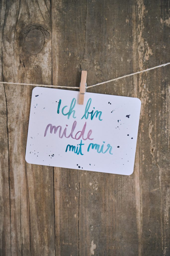 Ich bin milde mit mir