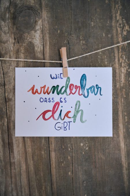 Wie wunderbar, dass es dich gibt - bunt